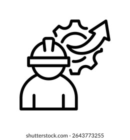 Labor Efficiency Icon Line Vector Illustration