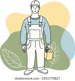 labor flat illustration, international workers day