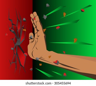 Labor force in making the walls cracked