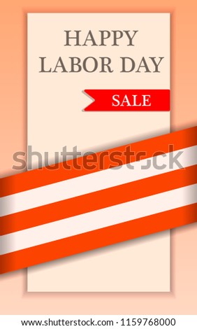 Labor happy day sale concept background. Realistic illustration of labor happy day sale vector concept background for web design