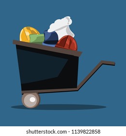 labor hat vector illustration 