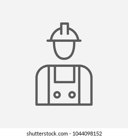 Labor icon line symbol. Isolated vector illustration of  icon sign concept for your web site mobile app logo UI design.
