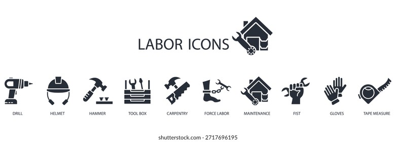 conjunto de iconos de trabajo. Vector. Movimiento editable. signo de estilo lineal para uso Diseño web, logotipo. Ilustración de símbolo.