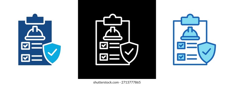 Labor Insurance Icon triplestyle Vector Illustration