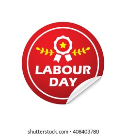 Labor/ labour/ worker's day label/ badge/ sticker. EPS 10