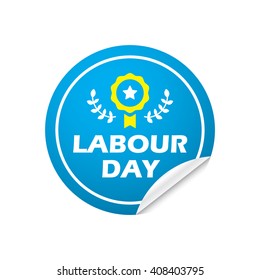 Labor/ labour/ worker's day label/ badge/ sticker. EPS 10