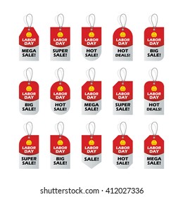 Labor/ labour/ worker's day sale tag/ label/ badge/ sticker. EPS 10