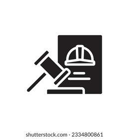 Labor Law Filled Icon Vector Illustration