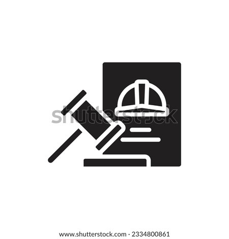 Labor Law Filled Icon Vector Illustration