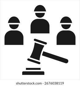 Labor Law Glyph Icon Vector Illustration
