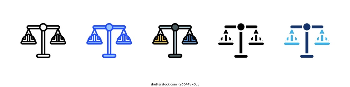 Colección de íconos de derecho laboral con múltiples estilos