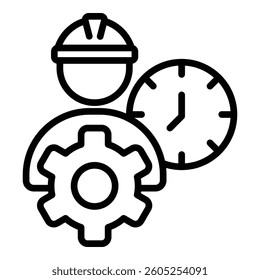 Labor Management Icon Suitable For Various Design Purpose