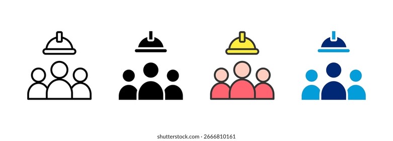 Conjunto de iconos del mercado laboral Colección de estilo múltiple