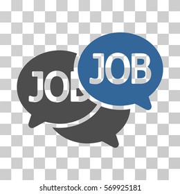 Labor Market icon. Vector illustration style is flat iconic bicolor symbol, cobalt and gray colors, transparent background. Designed for web and software interfaces.