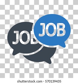 Labor Market icon. Vector illustration style is flat iconic bicolor symbol, smooth blue colors, transparent background. Designed for web and software interfaces.