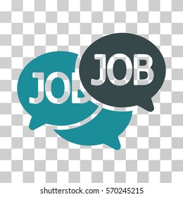 Labor Market icon. Vector illustration style is flat iconic bicolor symbol, soft blue colors, transparent background. Designed for web and software interfaces.