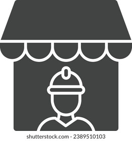 Imagen vectorial de icono del mercado laboral. Adecuado para aplicaciones web móviles y medios de impresión.