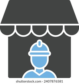 Imagen vectorial de icono del mercado laboral. Adecuado para aplicaciones web móviles y medios de impresión.