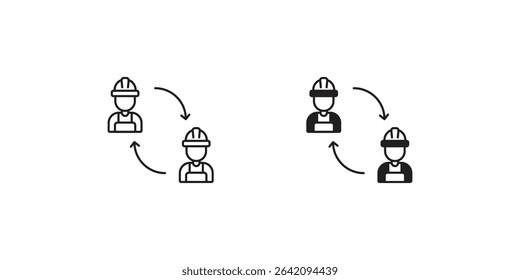 labor market icon with white background vector stock illustration