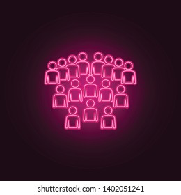 labor market neon icon. Elements of People set. Simple icon for websites, web design, mobile app, info graphics