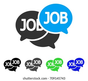 Labor Market vector icon. Style is a flat graphic symbol in black, grey, blue, green color variants. Designed for web and mobile apps.