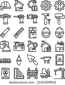 Icono de paquete de mano de obra en estilo Cutline