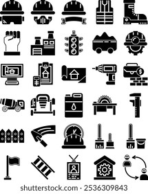 Labor Pack Icon in Glyph Style