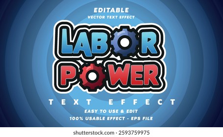 labor power editable logotype with modern and simple style, usable for logo or campaign title