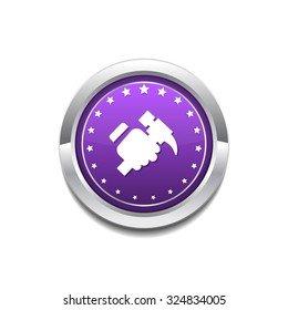 labor Purple Vector Icon Button
