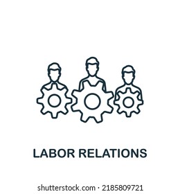 Labor Relations icon. Monochrome simple Business Management icon for templates, web design and infographics