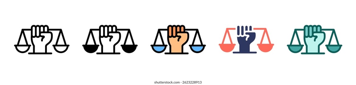 Ícone de direitos trabalhistas Ilustração de vetor múltiplo
