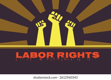 Labor Rights Poster Unity, Strength, Workers Power, Solidarity, Protest