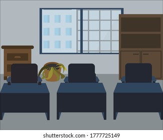 labor shortage or employee shortage with empty seats