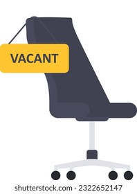 Labor shortage, workers needed not enough skill staff to fill in job vacancies, Help wanted or employment demand, Office chair with sign vacant covered, Spider web metaphor of labor shortage

