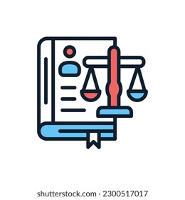 Labor And Social Law icon in vector. Illustration