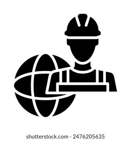 Labor Sphere icon vector line illustration