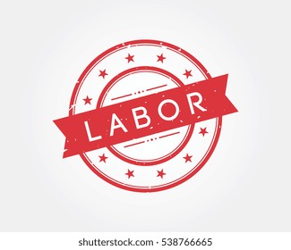 labor. stamp sign