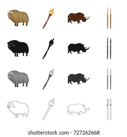 Labor, stone, age, and other web icon in cartoon style.Tip, pen, tools, icons in set collection.