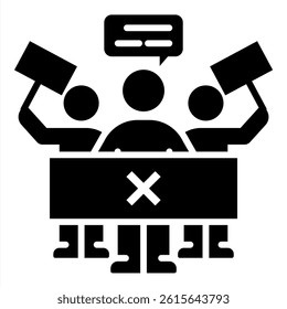 Labor Strike Icon Element For Design
