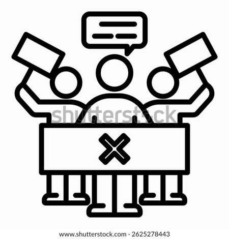 Labor Strike Icon Element For Design