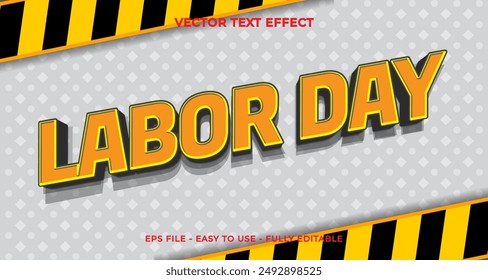 Labor text effect editable 3d text style