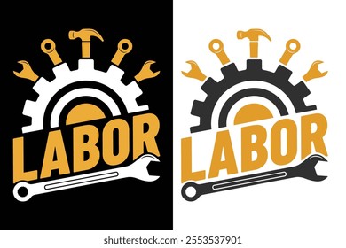 Labor Typography Print Design, Labour Typography Design, Print Template