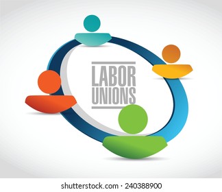 labor unions people concept illustration design over a white background