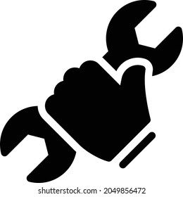 labor vector glyph flat icon