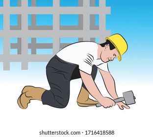 labor Working at construction site