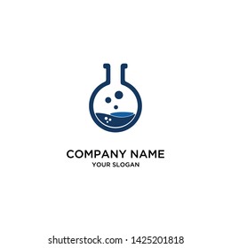 Laboratoriyum lab logo vector design vector