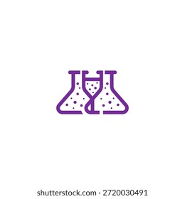 Idea del logotipo de la bebida alcohólica del laboratorio.