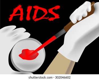Laboratory analysis of a biological sample in suspected AIDS