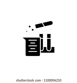 Laboratory analysis black icon concept. Laboratory analysis flat  vector symbol, sign, illustration.
