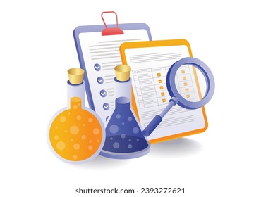 Concepto de la lista de comprobación de análisis de laboratorio